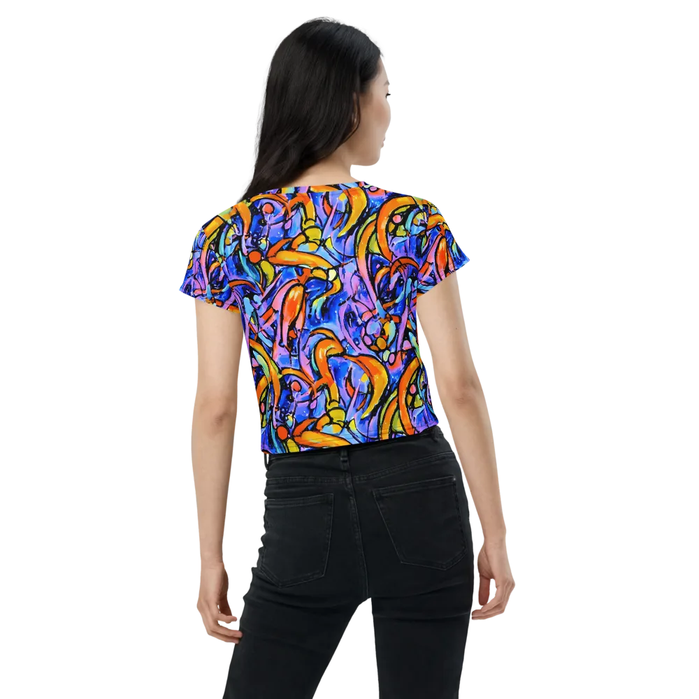 Arcade Lagoon on Crop Tee — Back