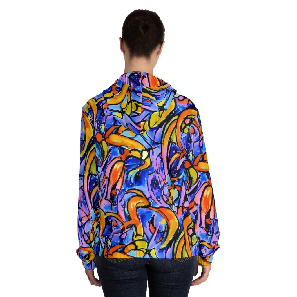 Arcade Lagoon on Women's Full-Zip Hoodie — Back On Person