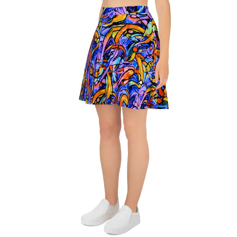 Arcade Lagoon on Skater Skirt — Left