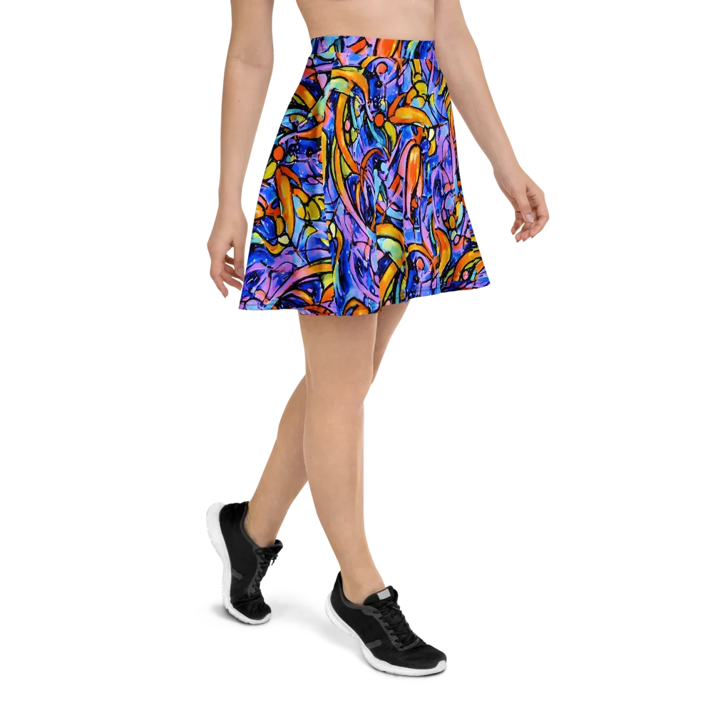 Arcade Lagoon on Skater Skirt — Right