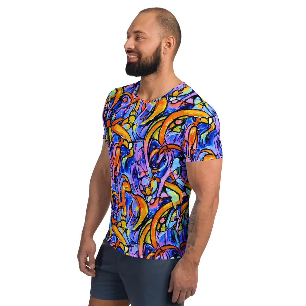 Arcade Lagoon on Men's Athletic T-Shirt — Left
