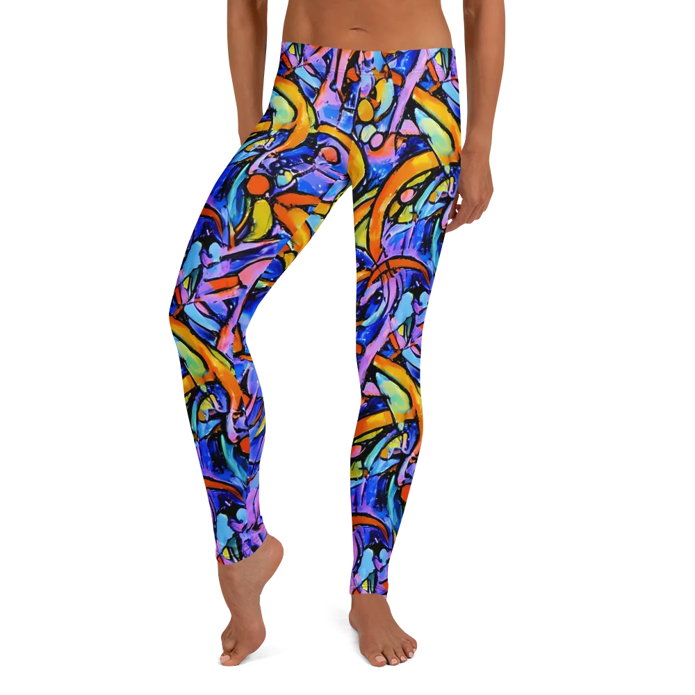 Arcade Lagoon on Leggings — Front