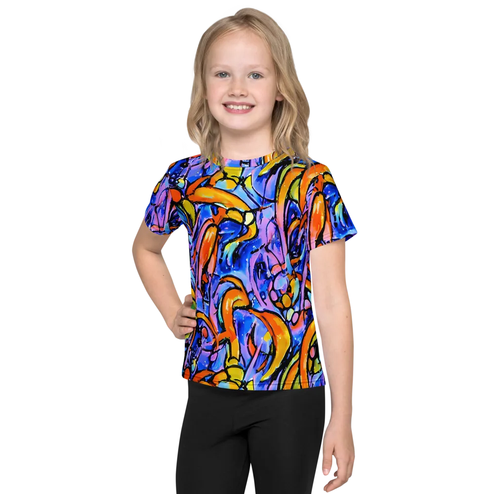 Arcade Lagoon on Kids Crew Neck T-Shirt — Front