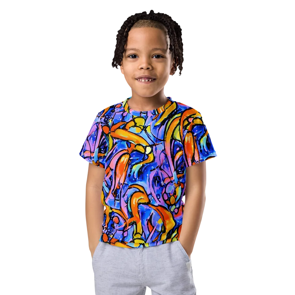 Arcade Lagoon on Kids Crew Neck T-Shirt — Front