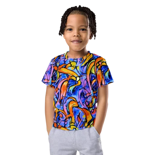 Arcade Lagoon on a Kids Crew Neck T-Shirt