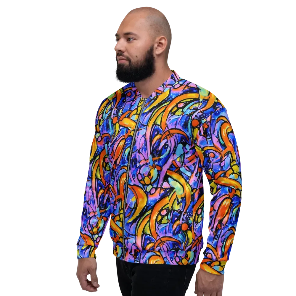 Arcade Lagoon on Bomber Jacket — Left