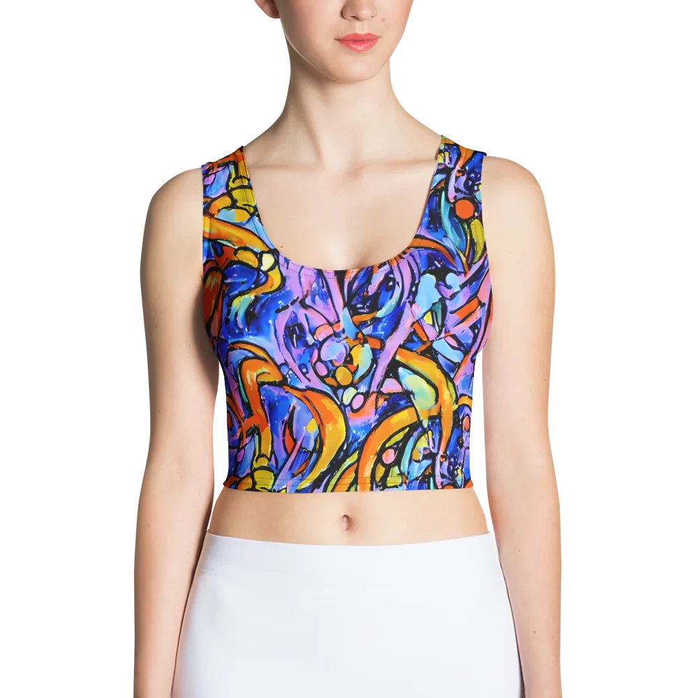 Arcade Lagoon on Crop Top — Front