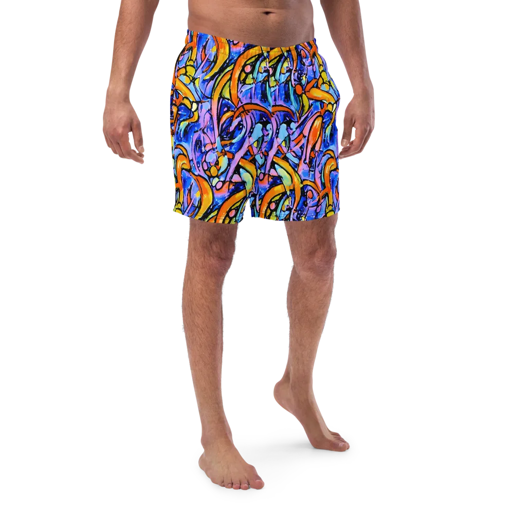 Arcade Lagoon on Swim Trunks — Front