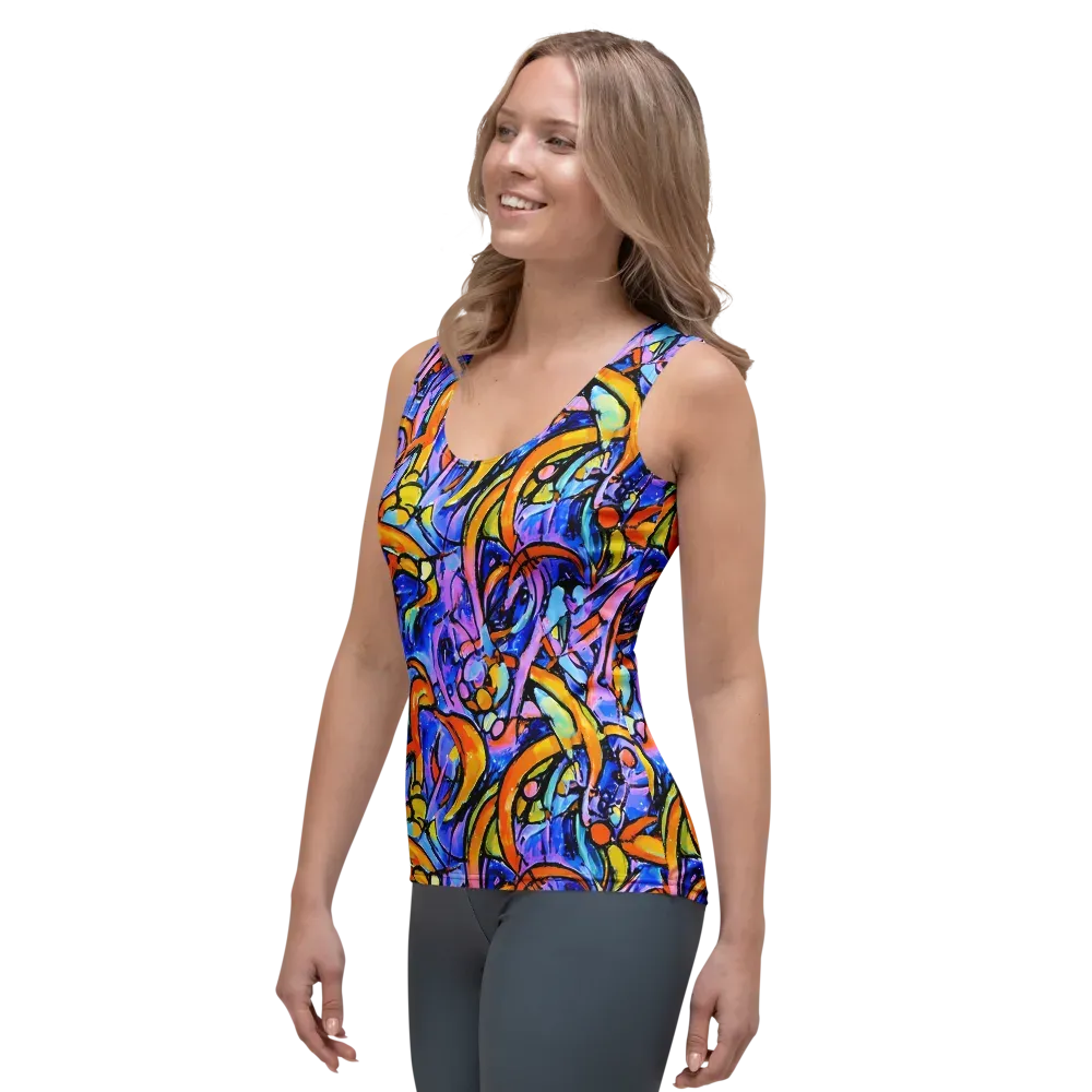 Arcade Lagoon on Women's Tank Top — Left Front
