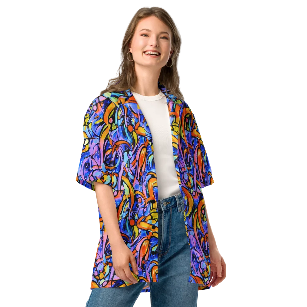 Arcade Lagoon on Button Shirt — Front