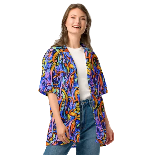 Arcade Lagoon on a Button Shirt