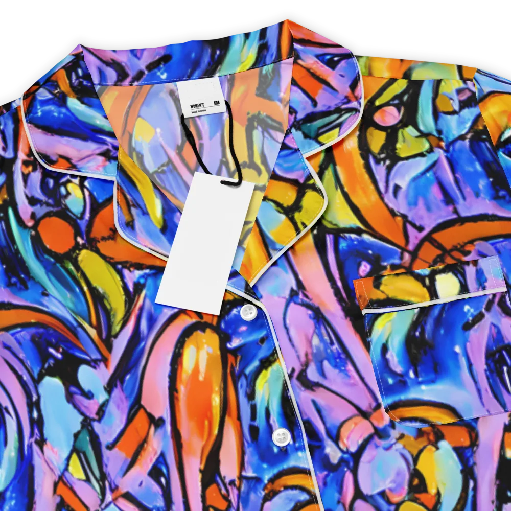 Arcade Lagoon on Women's Short Sleeve Pajama Top — Product details