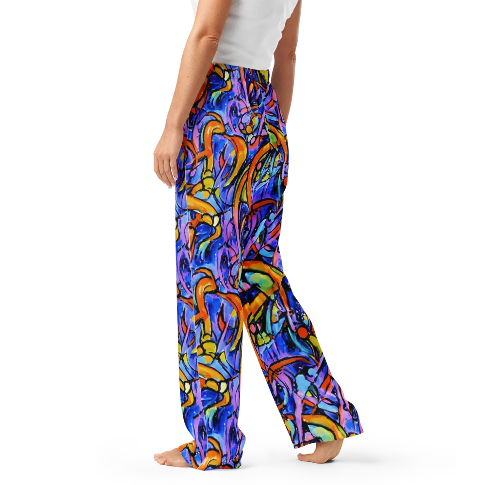 Arcade Lagoon on Women's Pajama Pants — Left