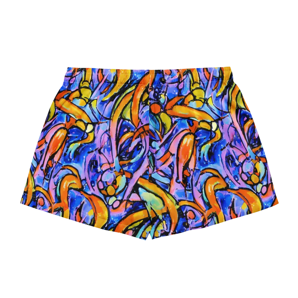 Arcade Lagoon on Women's Pajama Shorts — Back