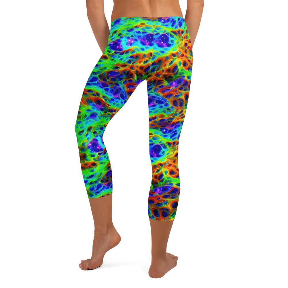 Cosmic Membrane on Capri Leggings — Back