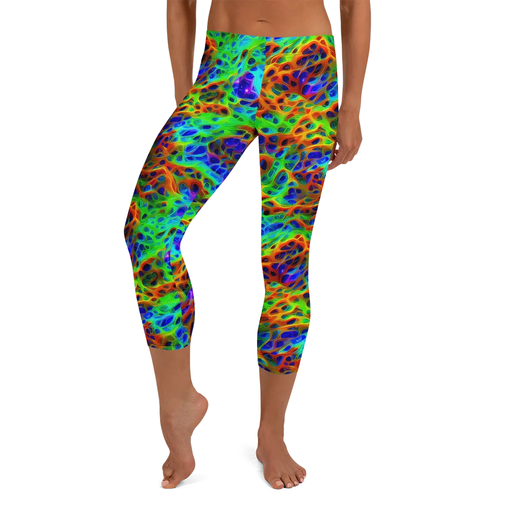 Cosmic Membrane on Capri Leggings — Front