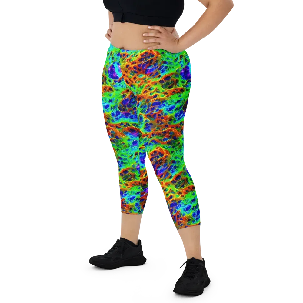 Cosmic Membrane on Capri Leggings — Front