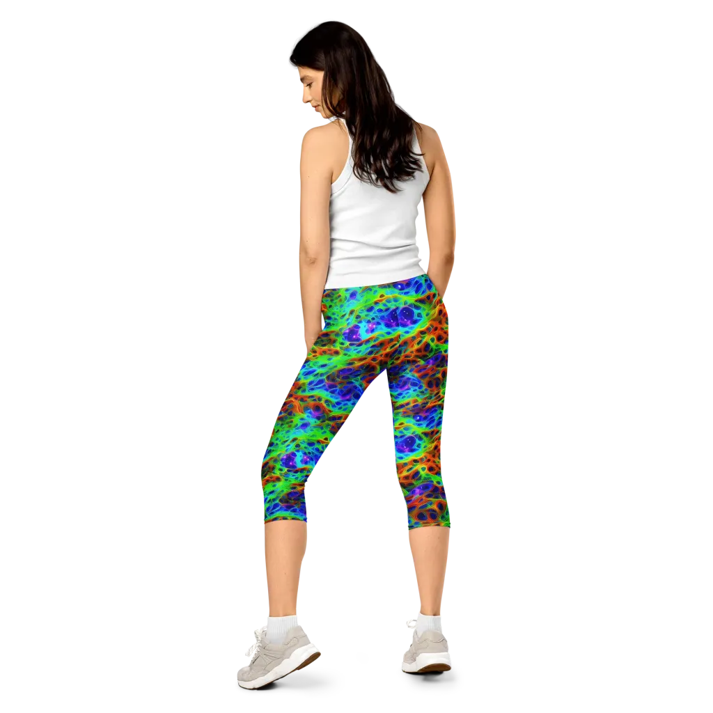 Cosmic Membrane on Capri Leggings — Back