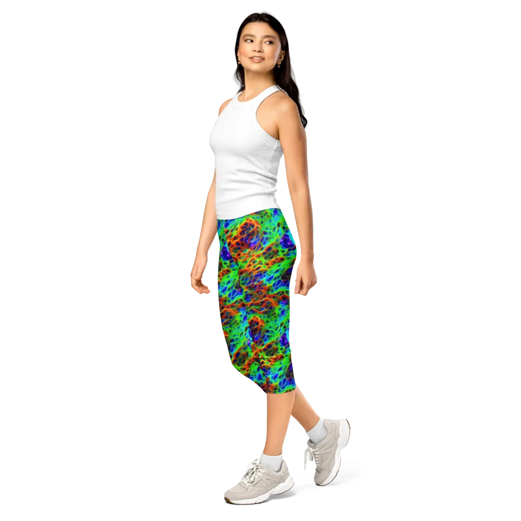 Cosmic Membrane on Capri Leggings — Left Front