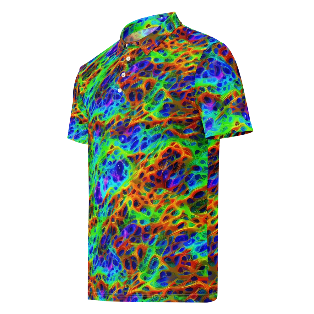 Cosmic Membrane on Men's Slim Fit Polo Shirt — Left Front