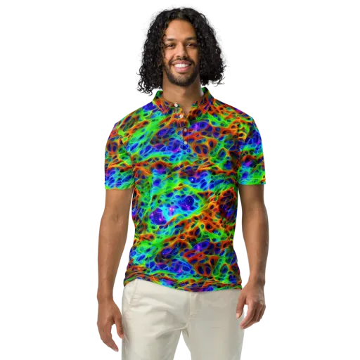 Cosmic Membrane on a Men's Slim Fit Polo Shirt