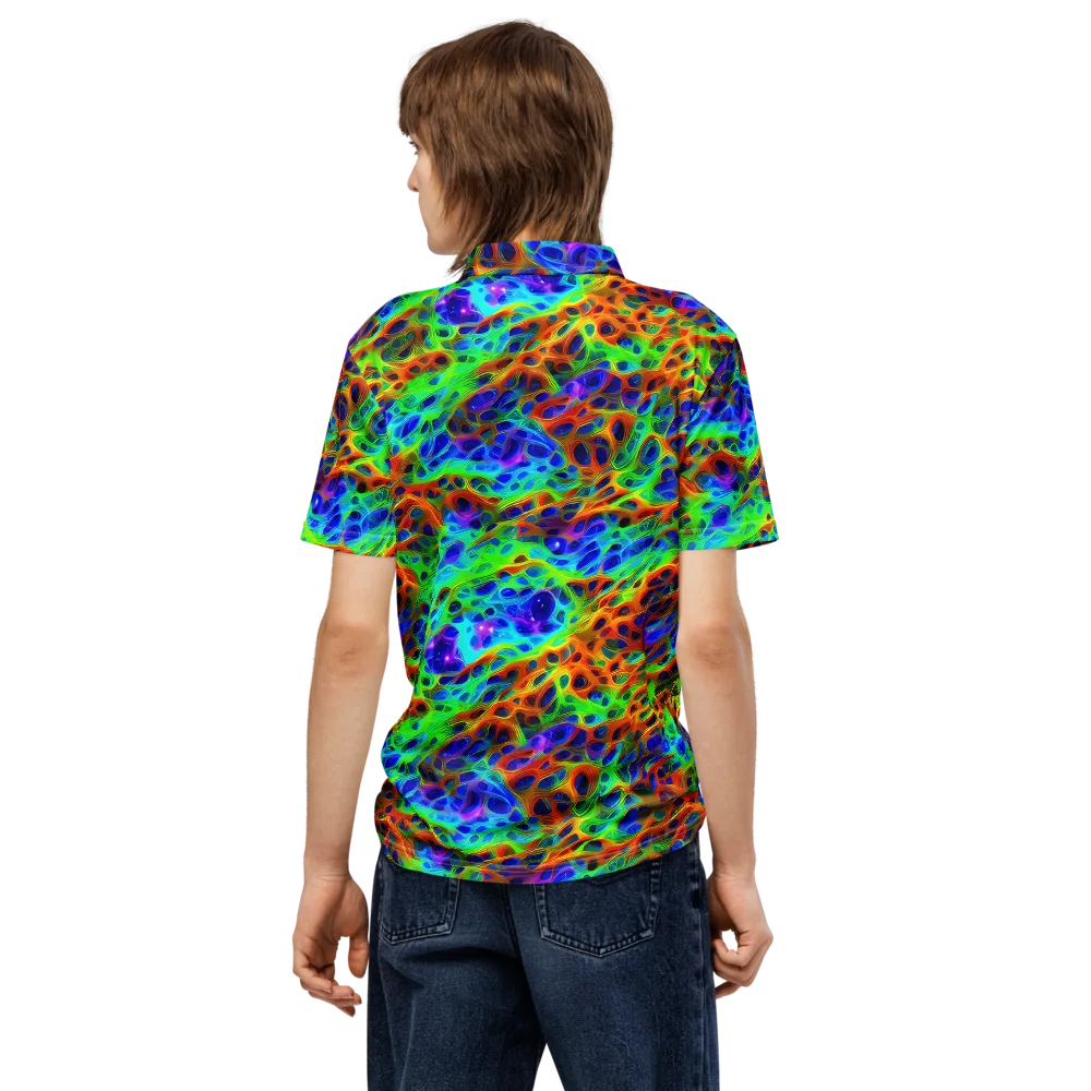 Cosmic Membrane on Men's Slim Fit Polo Shirt — Back