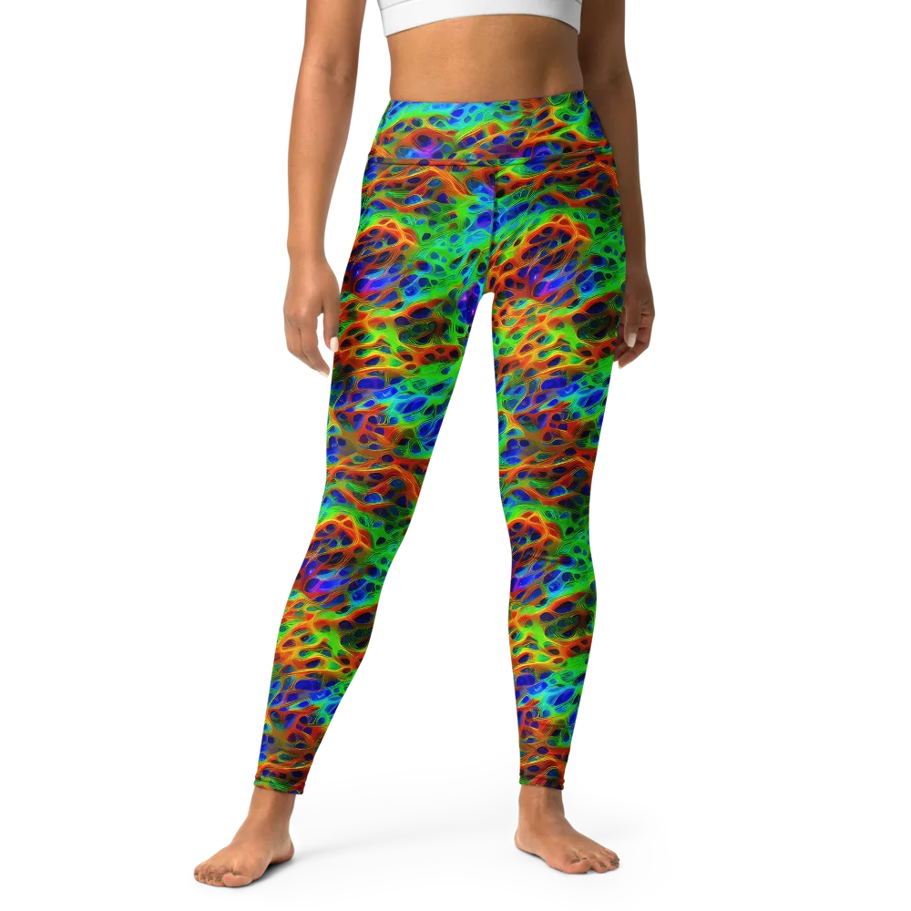 Cosmic Membrane on Yoga Leggings — Front