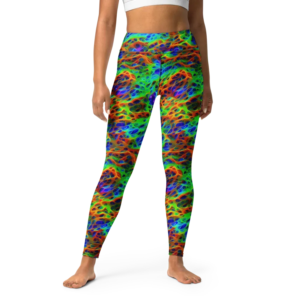 Cosmic Membrane on Yoga Leggings — Front