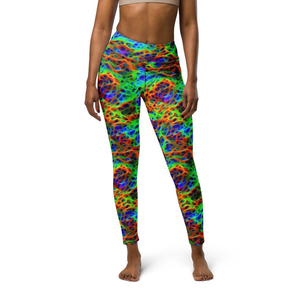 Cosmic Membrane on Yoga Leggings — Front