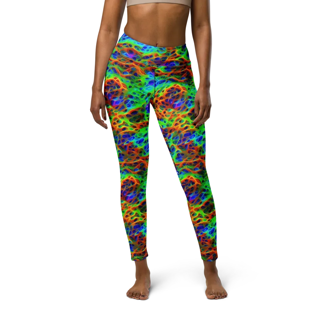 Cosmic Membrane on Yoga Leggings — Front
