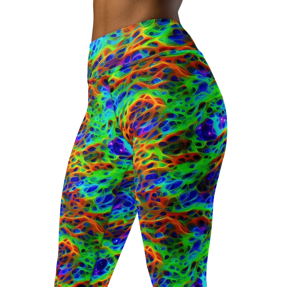 Cosmic Membrane on Yoga Leggings — Left Front