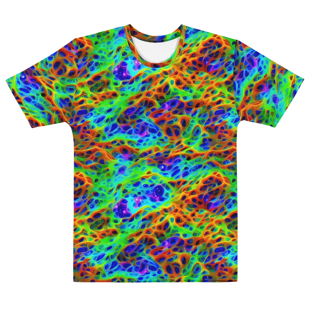 Cosmic Membrane on Men's Cotton Crew Neck T-Shirt — Front