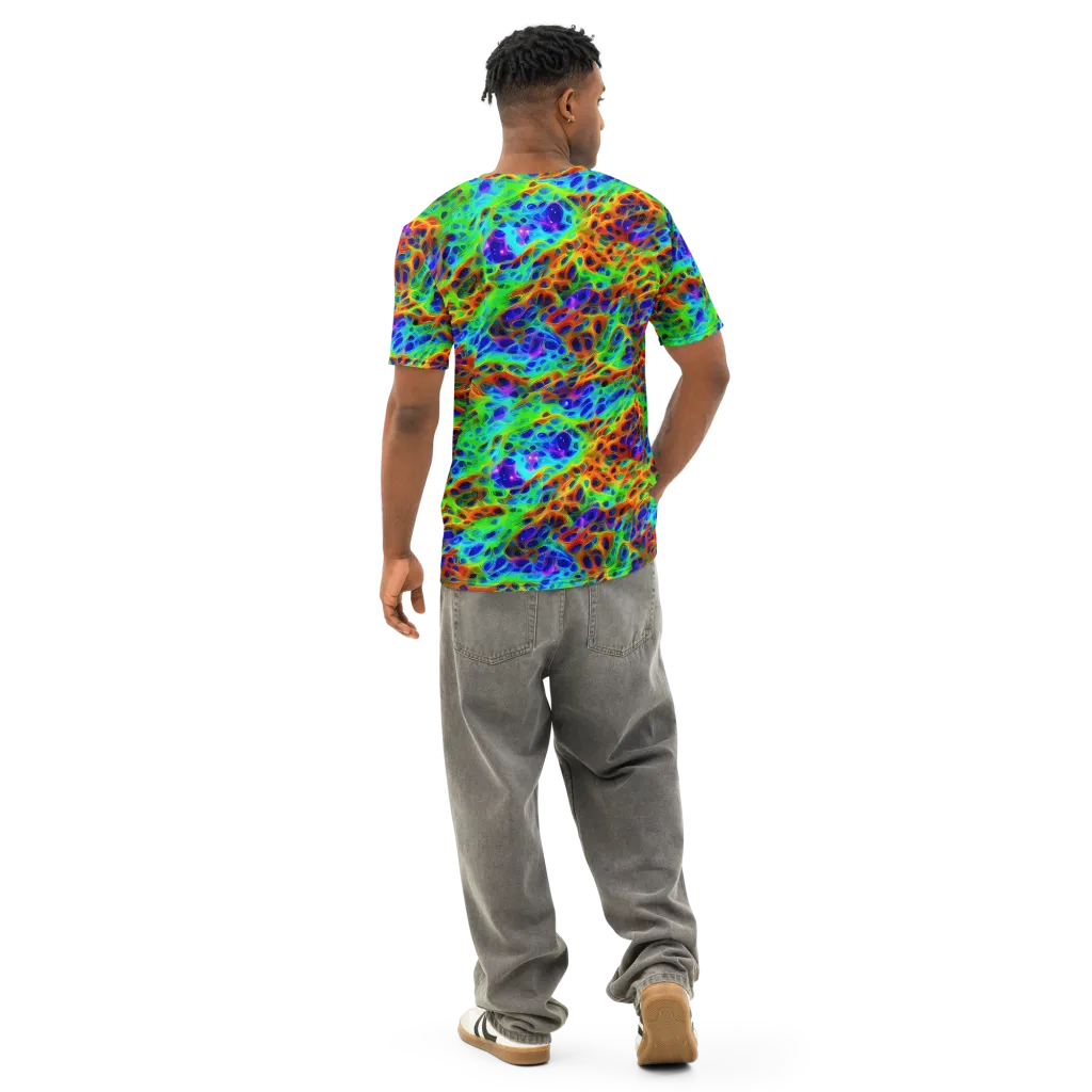 Cosmic Membrane on Men's Cotton Crew Neck T-Shirt — Back