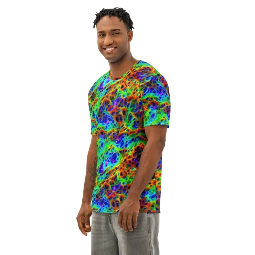 Cosmic Membrane on a Men's Cotton Crew Neck T-Shirt
