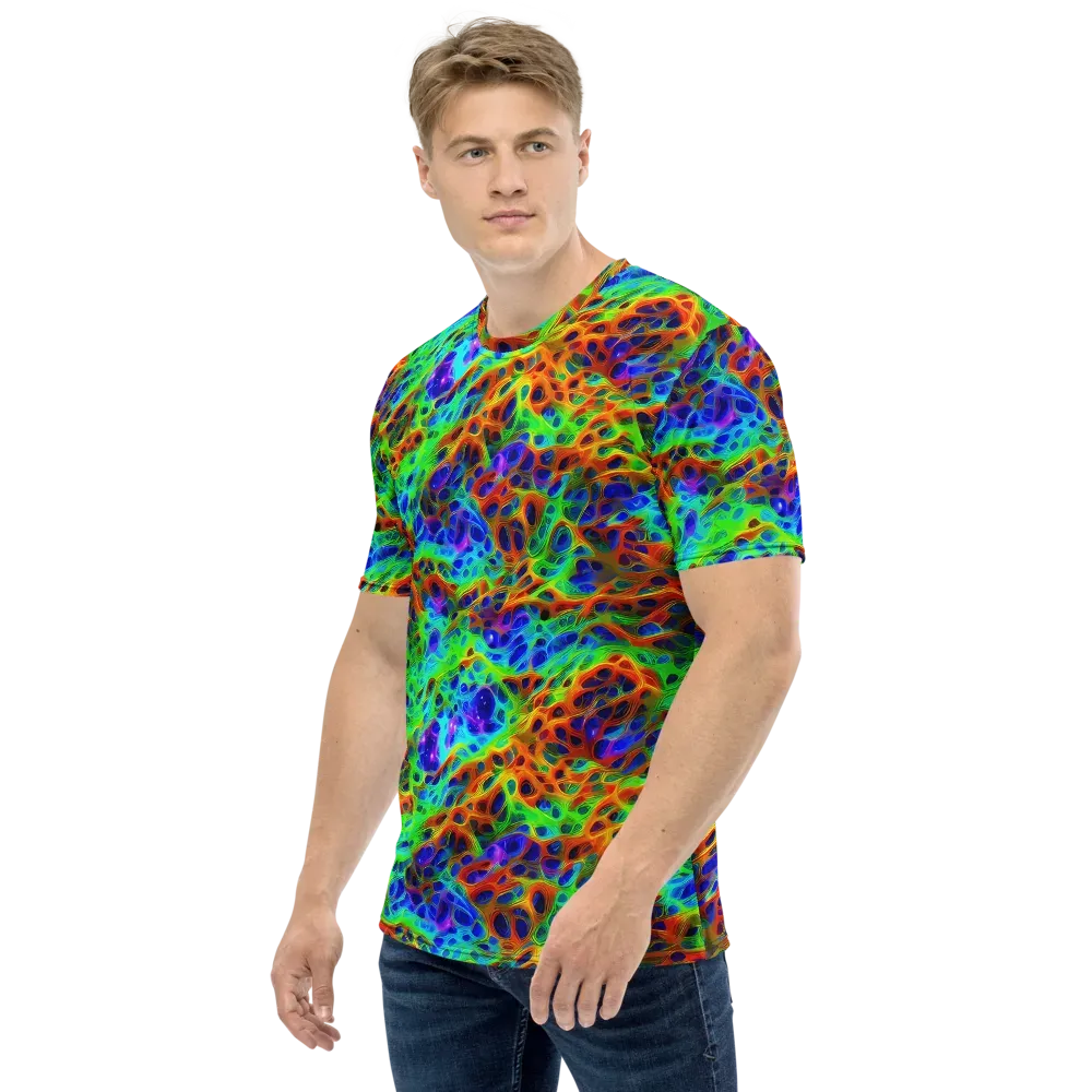 Cosmic Membrane on Men's Crew Neck T-Shirt — Left