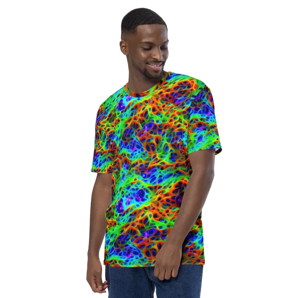 Cosmic Membrane on Men's Crew Neck T-Shirt — Left