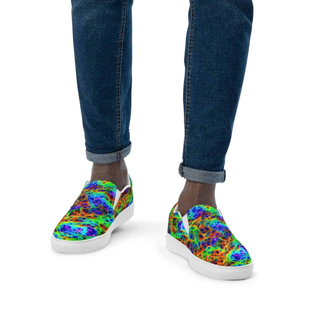 Cosmic Membrane on Men's Slip-On Canvas Shoes — Front