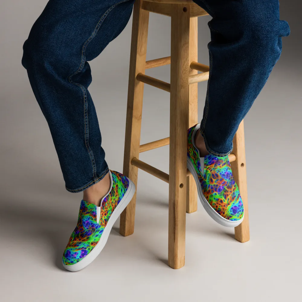 Cosmic Membrane on Men's Slip-On Canvas Shoes — Front