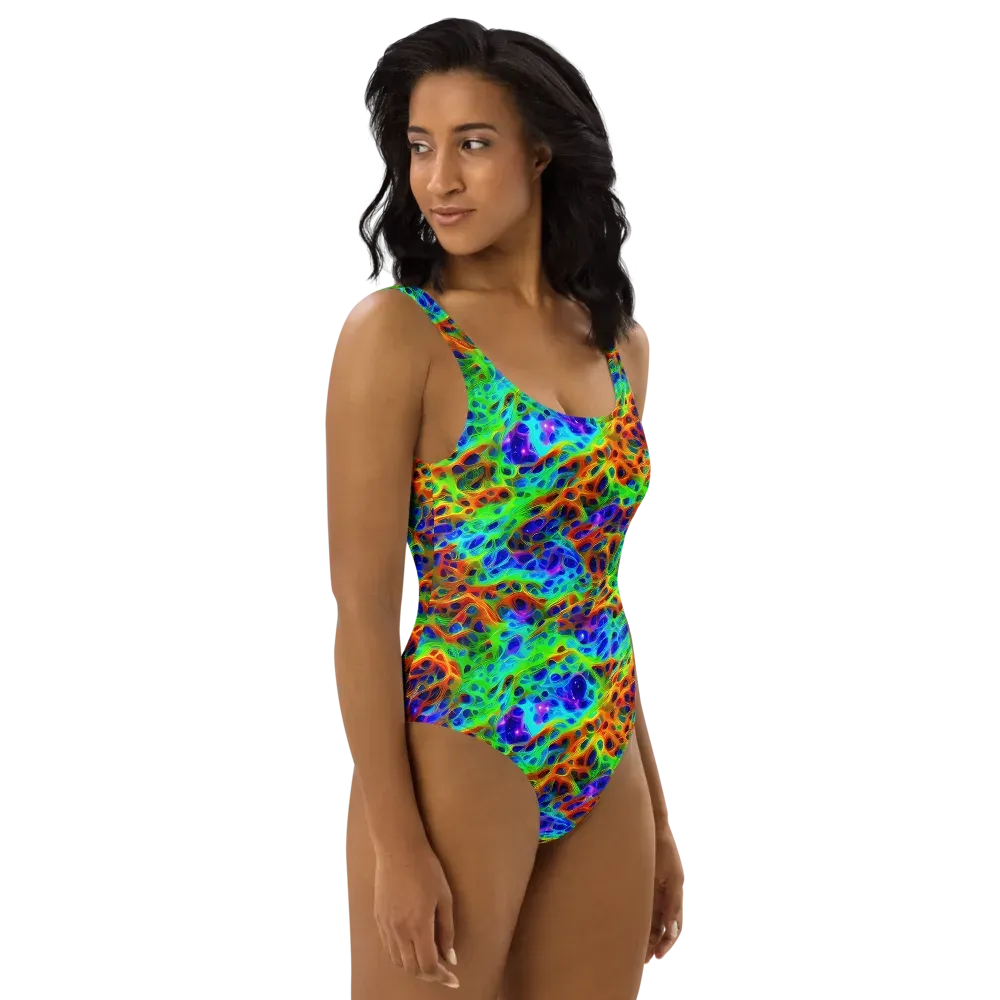 Cosmic Membrane on One-Piece Swimsuit — Right