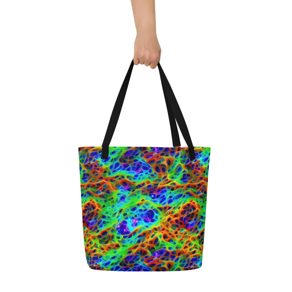 Cosmic Membrane on Large Tote Bag W/ Pocket — Front