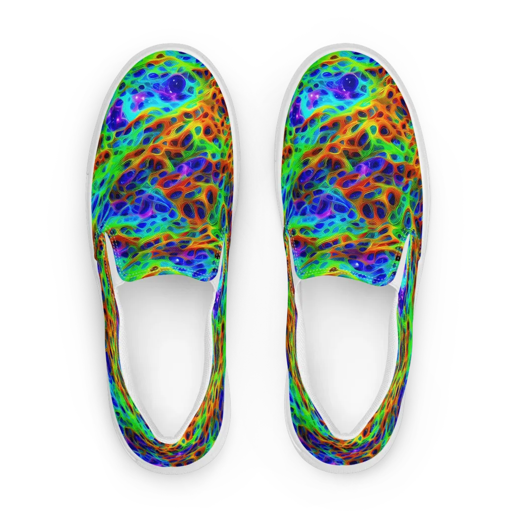 Cosmic Membrane on Women's Slip-On Canvas Shoes — Front