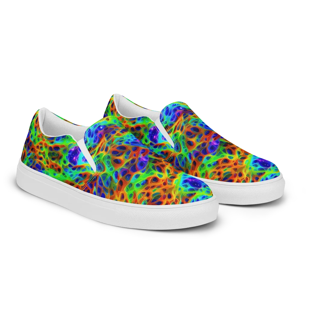 Cosmic Membrane on Women's Slip-On Canvas Shoes — Right Front