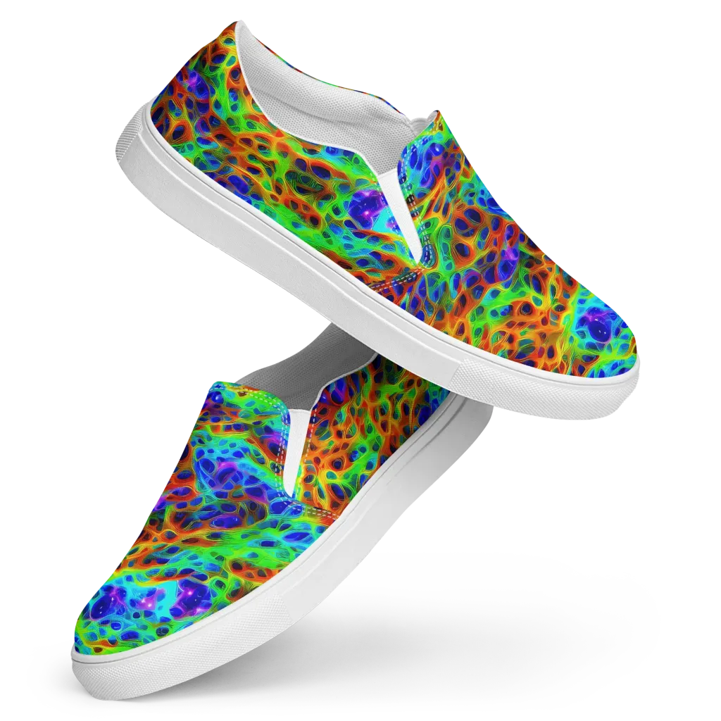 Cosmic Membrane on Women's Slip-On Canvas Shoes — Front