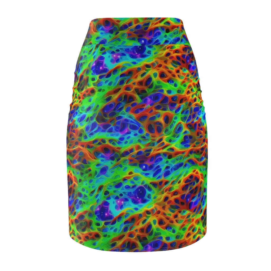 Cosmic Membrane on Pencil Skirt — Back