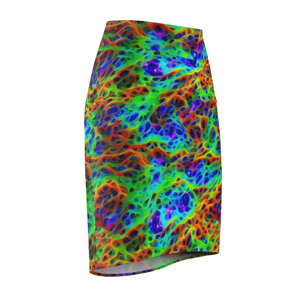 Cosmic Membrane on Pencil Skirt — Front Side