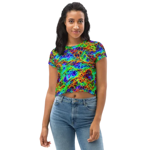 Cosmic Membrane on a Crop Tee