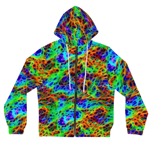 Cosmic Membrane on a Women's Full-Zip Hoodie