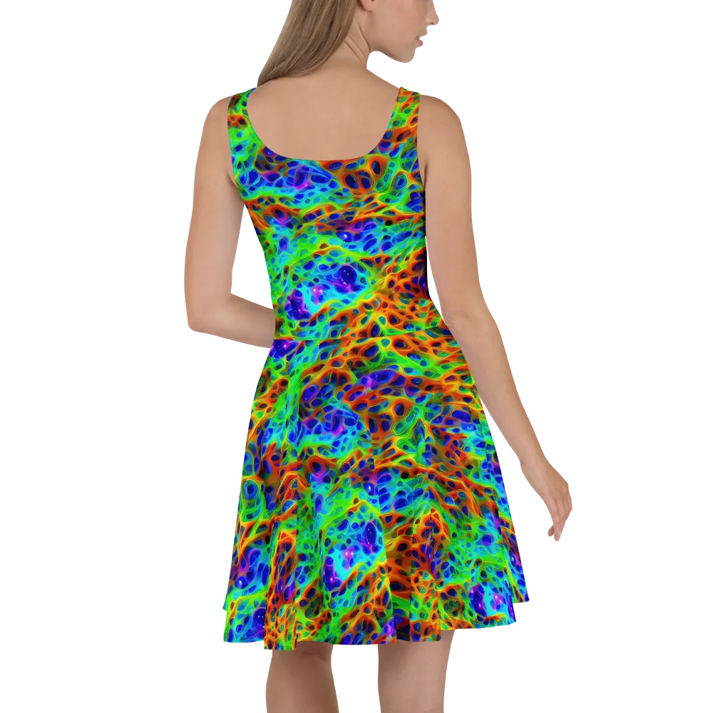 Cosmic Membrane on Skater Dress — Back
