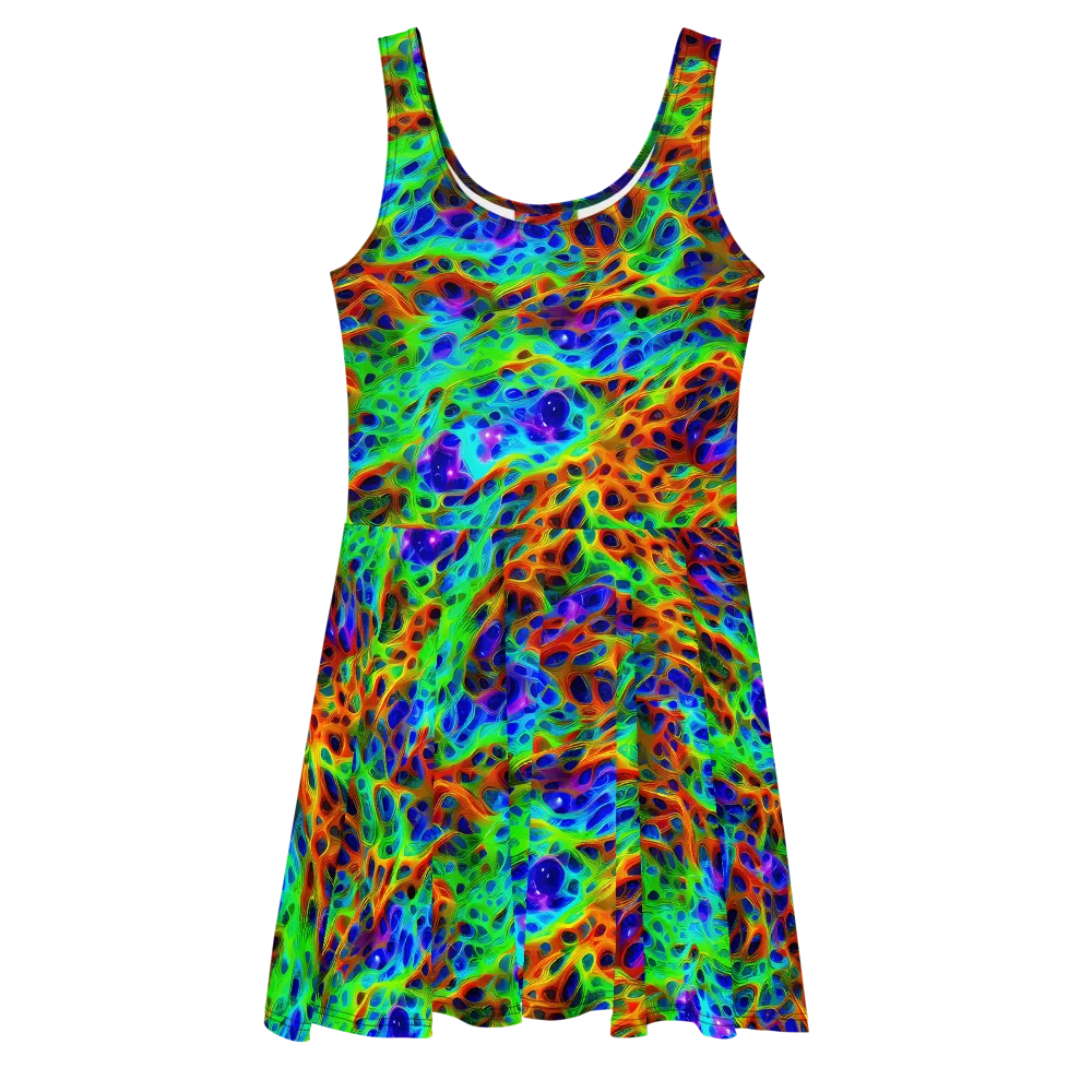 Cosmic Membrane on Skater Dress — Front