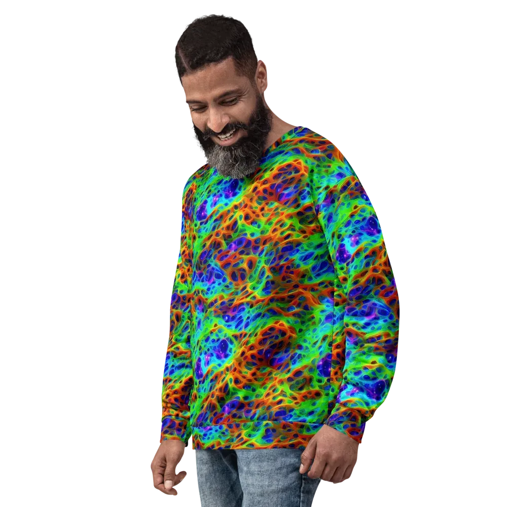 Cosmic Membrane on Sweatshirt — Left Front
